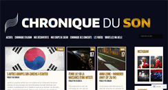 Desktop Screenshot of chroniqueduson.com