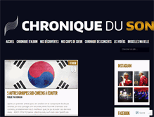 Tablet Screenshot of chroniqueduson.com